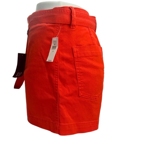 Gap [Size 8 NWT] Coral Red Belted High Rise 4" Seafarer Shorts - Size 8 - Picture 9 of 13